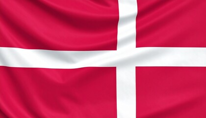 Fototapeta premium Denmark flag with red field and white Nordic cross.