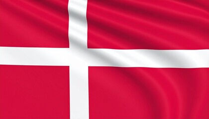 Fototapeta premium Denmark flag with red field and white Nordic cross.