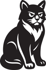 Obraz premium black cat vector illustration 