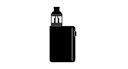 Vape device in modern design with clear tank and simple shape  