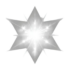 Obraz premium Bright White Glowing Starburst Abstract Geometric Design