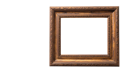 Ornate Wooden Picture Frame with Intricate Detailing.