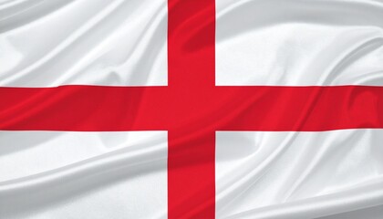 Obraz premium England flag with red St George’s cross on white field.