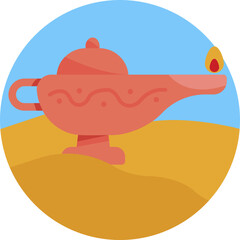 Classic desert lamp used in stories of magic and mystical adventures.