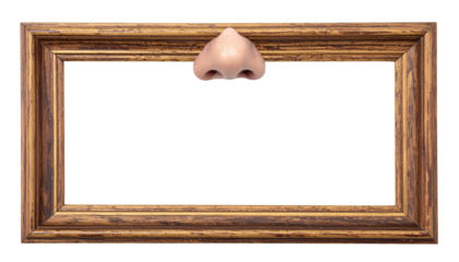 Nose Above Frame A Surreal Art Concept.