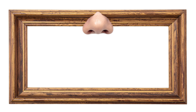 Nose Above Frame A Surreal Art Concept.