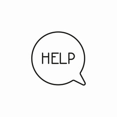 help chat bubble icon sign vector