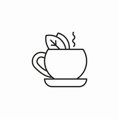 hot steaming tea icon sign vector