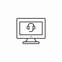 online support computer icon sign vector