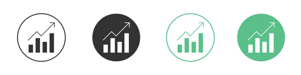 Sales growth icon for design and web.