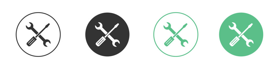 Repair tools icon for design and web.