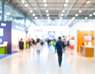 Blurred indoor exhibition hall