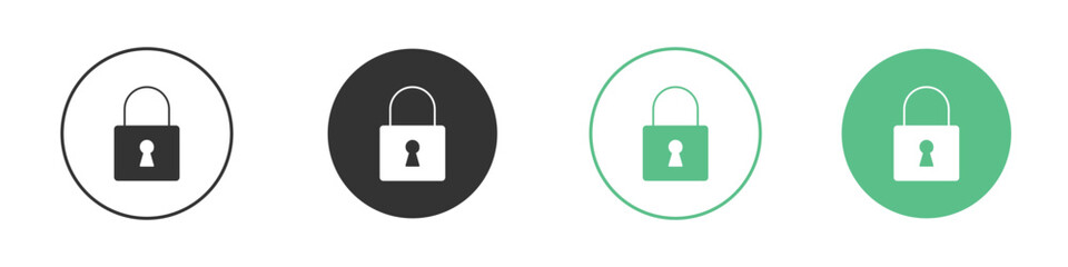 Lock icon for design and web.