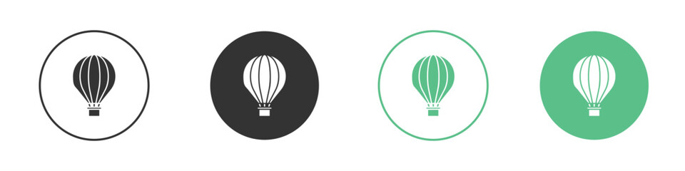 Hot air balloon icon for design and web.