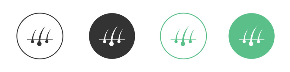 Hair icon for design and web.