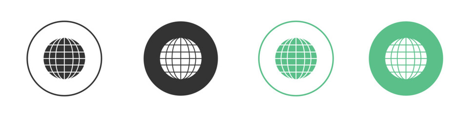 Globe icon for design and web.