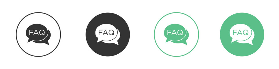 FAQs icon for design and web.
