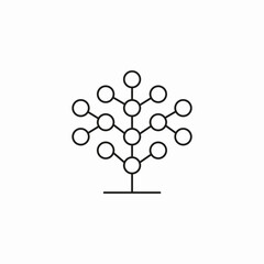 network connection tree icon sign vector