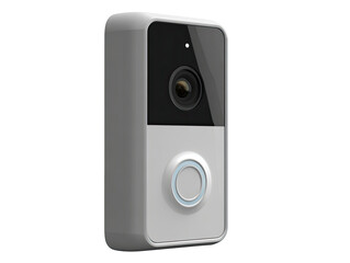 Fototapeta premium Gray wireless doorbell with camera