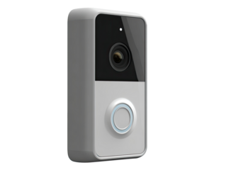 Gray wireless doorbell with camera