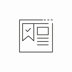 online magazine bookmark icon sign vector