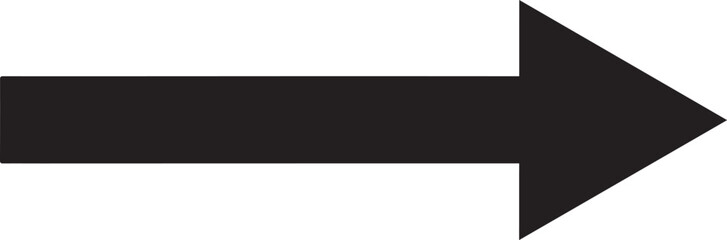 Right Arrow Vector Icon Silhouette Illustration 