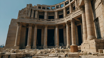 Fototapeta premium Collapsed library of Alexandria ruins