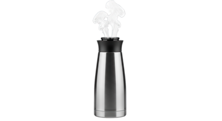 sleek stainless steel thermos premium hot beverage carafe, keeps drinks warm