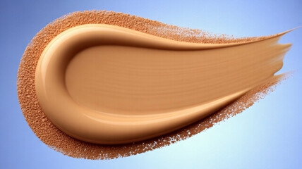 Foundation swatch showing texture and color, perfect for makeup and beauty product displays