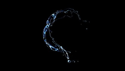 Abstract water splash, ring shape