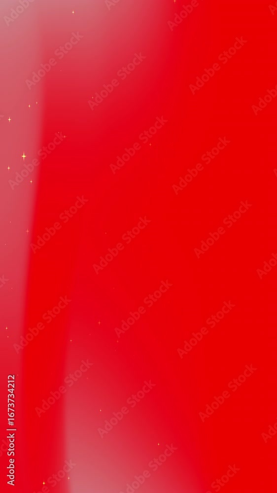 Poster features a vibrant red abstract background with a gradient, ideal for use in design projects needing