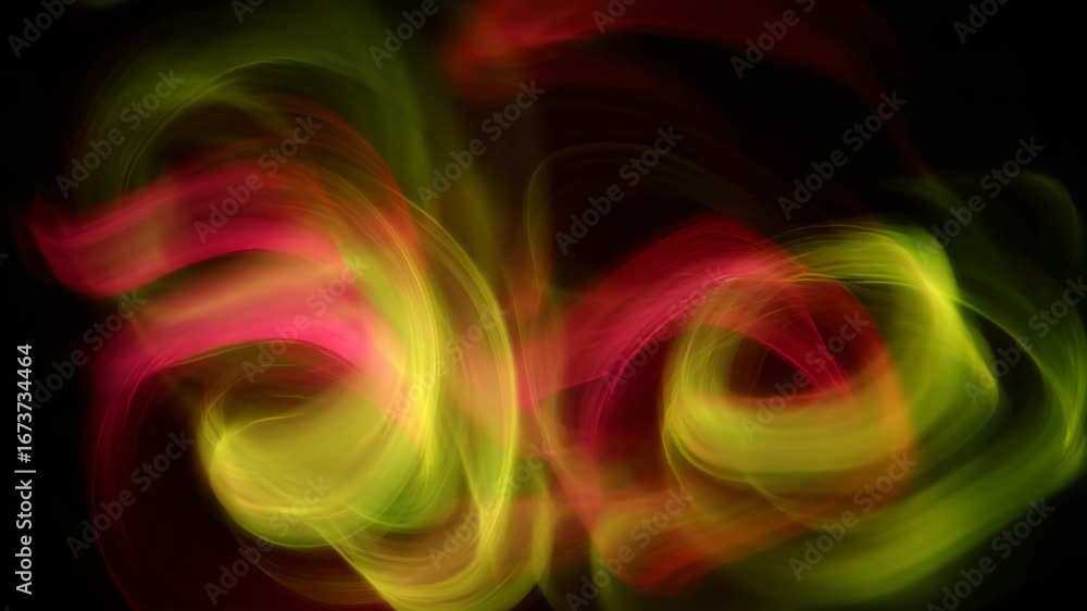 Poster dynamic colorful neon swirl animation with glowing abstract motion