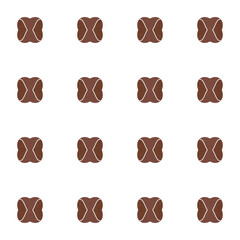 Brown abstract pattern on white background  