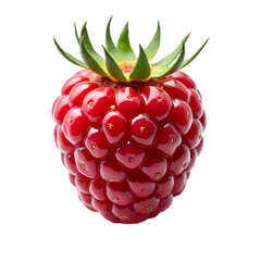 Raspberry, fresh ripe fruit Isolated on transparent background