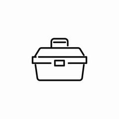 fishing tackle box icon sign vector