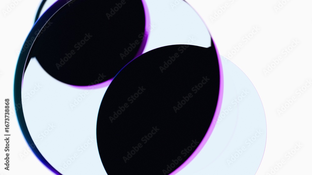 Poster abstract circular shapes with gradient effects