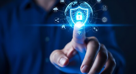 Data Security Global Network Digital Illustration