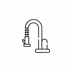 kitchen faucet silver  icon sign vector