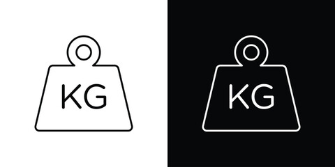 Weight icons. simple, stroke, black icons