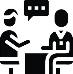 Job interview icon design with transparent background. Vector illustration