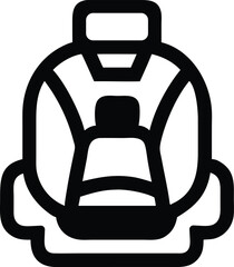 Car seat icon design with transparent background. Vector illustration