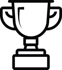 Trophy icon. Gold cup. Achievement. Victory. Vector icon design with transparent background