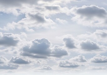 Fototapeta premium 青白い雲と空の穏やかな風景写真