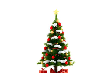 Christmas tree on white background