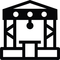 Concert stage icon design with transparent background. Vector illustration