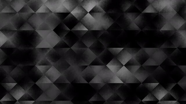 white grid grunge textured subtle smooth soft gray black loop background animation of triangular triangle fractal mosaic low poly geometric