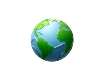 Fototapeta premium earth on white background, Generative AI