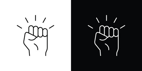 Empowerment icons. simple, stroke, black icons