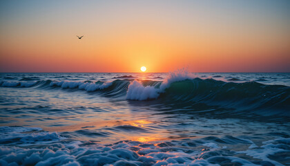 Obraz premium sunset over the sea