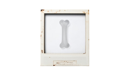 Bone Shape in White Frame A Simple Composition.